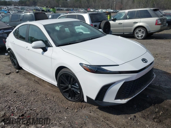 2025 Toyota Camry LE with VIN 4T1DAACK9SU084957, listed as a IAAI auction lot 41688859 with 7,396 mi miles and . Bid and sale history available at DreamBid. Image 1.