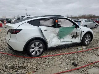 2021 Tesla Model Y Long Range with VIN 5YJYGDEE0MF265423, listed as a Copart auction lot 50298545 with Not Provided miles and Non Repairable. Bid and sale history available at DreamBid. Image 3.