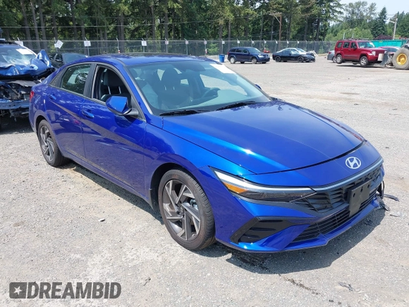 2024 Hyundai Elantra SEL with VIN KMHLS4DG7RU771675, listed as a IAAI auction lot 42575704 with 3,716 mi miles and . Bid and sale history available at DreamBid. Image 1.