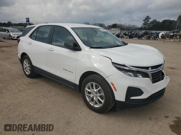 2023 Chevrolet Equinox LS with VIN 3GNAX5EG4PL259369, listed as a Copart auction lot 44984935 with 51,246 mi miles and Salvage title. Bid and sale history available at DreamBid. Image 4.
