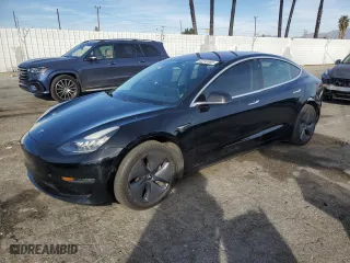 2018 Tesla Model 3 Long Range Battery with VIN 5YJ3E1EA6JF020939, listed as a Copart auction lot 42212965 with 50,919 mi miles and Salvage Title. Bid and sale history available at carsss.com. Image 1.
