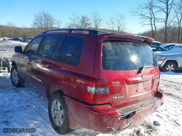 2007 Toyota Highlander with VIN JTEHP21A770203457, listed as a IAAI auction lot 41316720 with 185,380 mi miles. Bid and sale history available at carsss.com. Image 3.