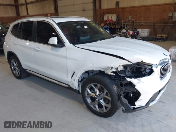 2024 BMW X3 xDrive30i with VIN 5UX53DP05R9X46526, listed as a IAAI auction lot 42122839 with 5,218 mi miles and . Bid and sale history available at DreamBid. Image 1.