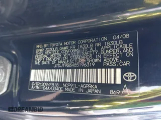 2008 Toyota Yaris with VIN JTDJT923485196319, listed as a IAAI auction lot 42051874 with 183,852 mi miles and . Bid and sale history available at carsss.com. Image 9.