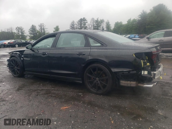 2022 Audi S8 с VIN WAULSAF89NN007255, выставлен на аукционе Copart как лот 57654725 с пробегом 14 904 миль миль и Списание • Salvage title. История ставок и продаж доступна на DreamBid. Изображение 2.