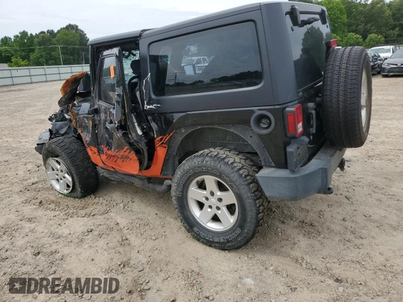 2016 Jeep Wrangler Sport with VIN 1C4AJWAG7GL297681, listed as a Copart auction lot 55926715 with 129,710 mi miles and Salvage title. Bid and sale history available at DreamBid. Image 2.