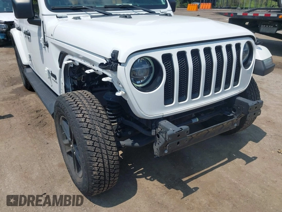 2021 Jeep Wrangler Unlimited Sahara with VIN 1C4HJXEN1MW618508, listed as a IAAI auction lot 42639515 with 39,747 mi miles and . Bid and sale history available at DreamBid. Image 6.