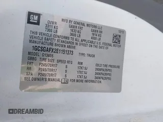 2014 Chevrolet Express Cargo Van with VIN 1GCSGAFX2E1151373, listed as a IAAI auction lot 42045528 with 123,718 mi miles. Bid and sale history available at carsss.com. Image 9.