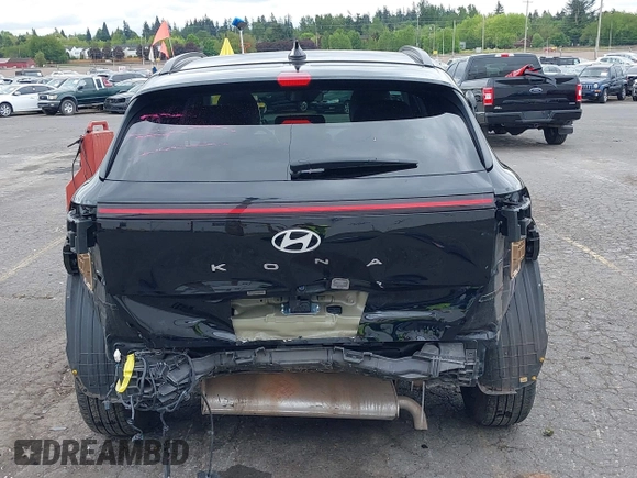2024 Hyundai Kona SEL with VIN KM8HB3AB0RU180435, listed as a IAAI auction lot 42131943 with 18,853 mi miles. Bid and sale history available at carsss.com. Image 17.