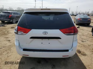 2011 Toyota Sienna with VIN 5TDZK3DC7BS016221, listed as a Copart auction lot 53799875 with 155,760 mi miles and Clean Title. Bid and sale history available at carsss.com. Image 6.