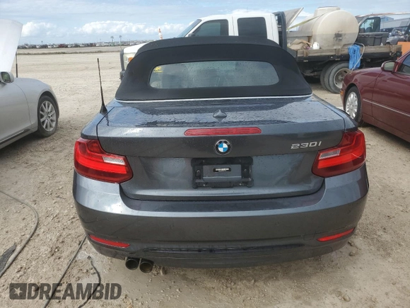 2017 BMW 2 Series 230i with VIN WBA2K9C34HV647350, listed as a Copart auction lot 74210834 with 24,412 mi miles and Non repairable. Bid and sale history available at DreamBid. Image 6.