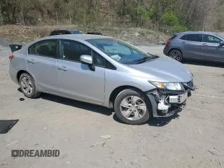 2015 Honda Civic Sedan LX with VIN 19XFB2F50FE285737, listed as a Copart auction lot 54292615 with 160,384 mi miles and Salvage Title. Bid and sale history available at carsss.com. Image 4.