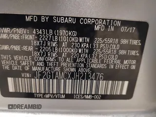 2018 Subaru Crosstrek Limited с VIN JF2GTAMCXJH213476, выставлен на аукционе IAAI как лот 42331859 с пробегом 52 848 миль миль и . История ставок и продаж доступна на DreamBid. Изображение 9.