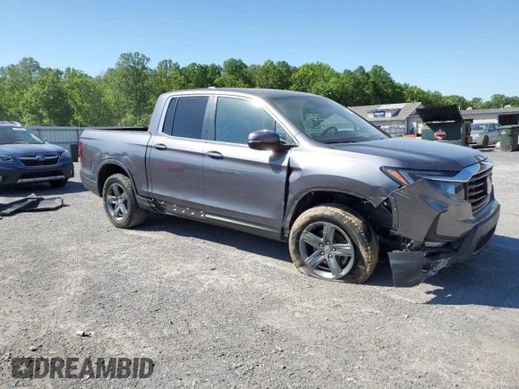 2021 Honda Ridgeline RTL z VIN 5FPYK3F50MB016439, wystawiony jako Copart lot #56114775 z przebiegiem 25 656 mil mil oraz Szkoda całkowita • Salvage title. Historia ofert i sprzedaży dostępna na DreamBid. Obrazek 4.