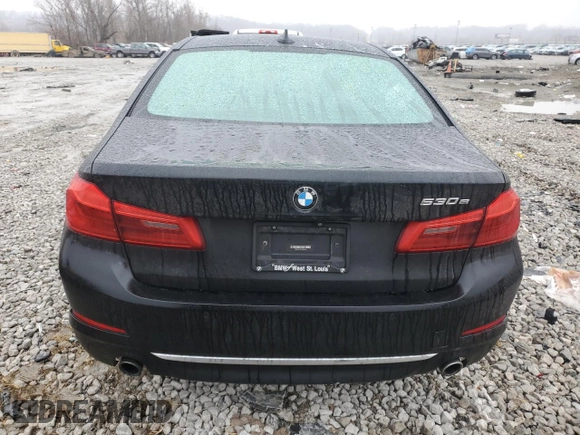 2018 BMW 5 Series 530e xDrive with VIN WBAJB1C56JB085246, listed as a Copart auction lot 43866375 with Not Provided miles and Salvage Title. Bid and sale history available at DreamBid. Image 6.