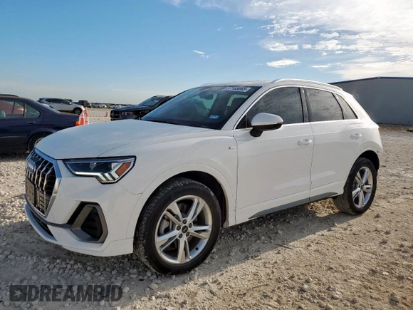 2023 Audi Q3 S line Premium Plus с VIN WA1EECF31P1089117, выставлен на аукционе Copart как лот 57165065 с пробегом 12 589 миль миль и Списание • Salvage title. История ставок и продаж доступна на DreamBid. Изображение 1.