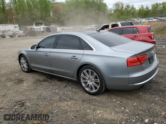 2012 Audi A8 L with VIN WAURVAFD3CN018800, listed as a Copart auction lot 53815475 with 85,417 mi miles and Salvage Title. Bid and sale history available at carsss.com. Image 2.