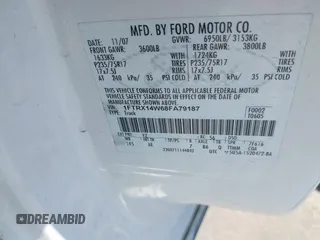 2008 Ford F-150 STX with VIN 1FTRX14W68FA79187, listed as a IAAI auction lot 42490805 with 160,331 mi miles and . Bid and sale history available at DreamBid. Image 9.