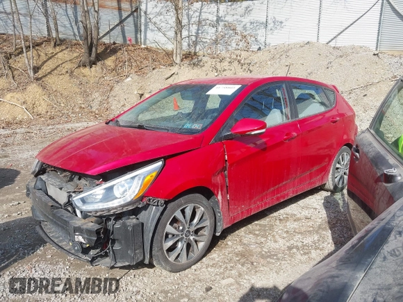 2015 Hyundai Accent Sport with VIN KMHCU5AE5FU200846, listed as a IAAI auction lot 41758805 with 84,987 mi miles. Bid and sale history available at carsss.com. Image 18.