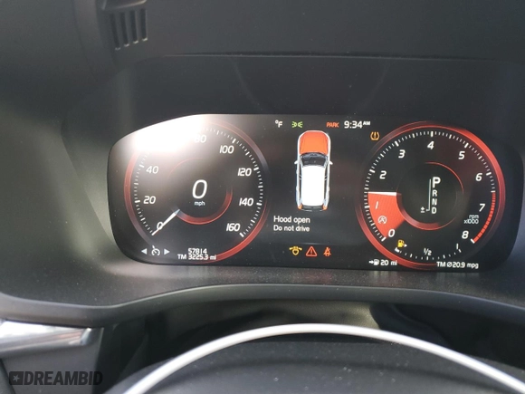 2019 Volvo XC60 R-Design with VIN YV4A22RM8K1352253, listed as a Copart auction lot 89409315 with 57,814 mi miles and Salvage Title. Bid and sale history available at carsss.com. Image 9.