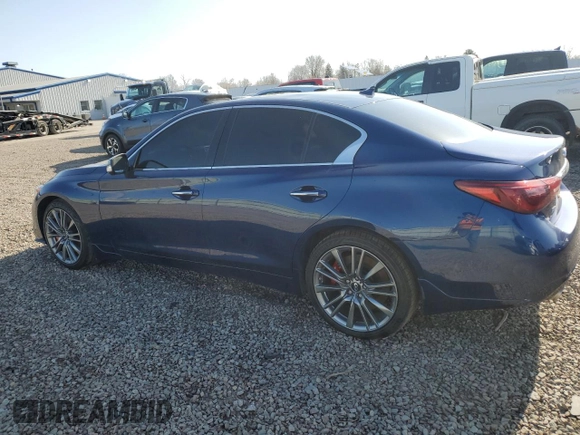 2018 Infiniti Q50 RED SPORT 400 with VIN JN1FV7AR0JM481270, listed as a Copart auction lot 53777515 with 42,555 mi miles and Clean Title. Bid and sale history available at carsss.com. Image 2.