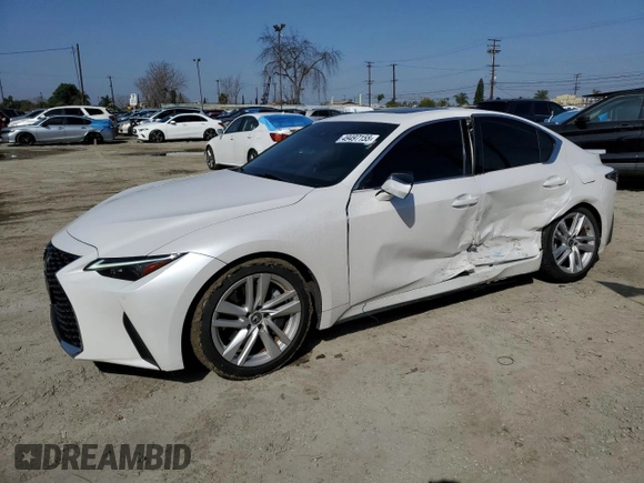 2021 Lexus IS 300 with VIN JTHCA1D29M5115814, listed as a Copart auction lot 49497155 with 40,852 mi miles and Salvage title. Bid and sale history available at DreamBid. Image 1.