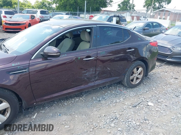 2015 Kia Optima LX with VIN 5XXGM4A70FG478819, listed as a IAAI auction lot 42571214 with 130,707 mi miles and . Bid and sale history available at DreamBid. Image 6.