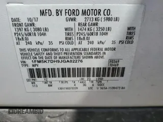 2018 Ford Explorer XLT with VIN 1FM5K7DH9JGA02276, listed as a Copart auction lot 53048305 with 47,476 mi miles and Salvage title. Bid and sale history available at DreamBid. Image 15.
