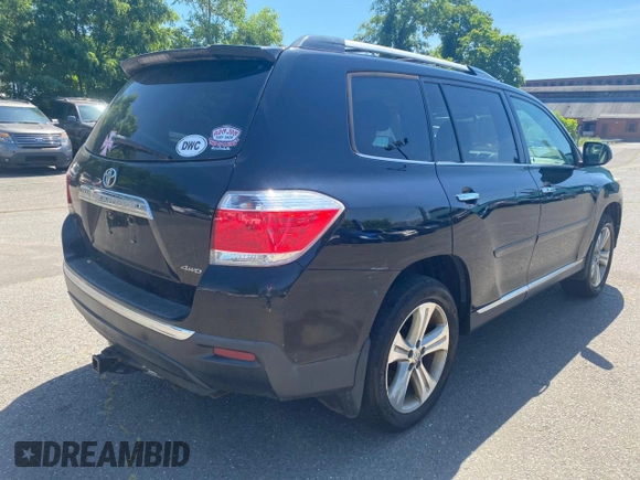 2012 Toyota Highlander Limited with VIN 5TDDK3EH1CS154763, listed as a Copart auction lot 62925725 with 347,686 mi miles and Clean title. Bid and sale history available at DreamBid. Image 4.