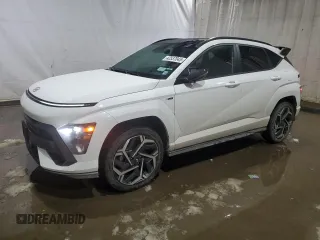 2024 Hyundai Kona N Line with VIN KM8HACA30RU040462, listed as a Copart auction lot 42537045 with 8,945 mi miles and Salvage Title. Bid and sale history available at carsss.com. Image 1.