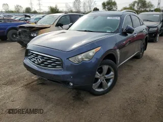 2009 Infiniti FX35 with VIN JNRAS18W39M156360, listed as a Copart auction lot 74988014 with 206,260 mi miles and Salvage Title. Bid and sale history available at carsss.com. Image 1.