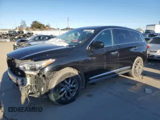 2013 Infiniti JX35 with VIN 5N1AL0MN4DC326210, listed as a Copart auction lot 43822925 with 141,519 mi miles and Salvage Title. Bid and sale history available at carsss.com. Image 1.