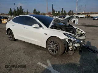2020 Tesla Model 3 Long Range with VIN 5YJ3E1EB7LF735448, listed as a Copart auction lot 43222385 with 0 mi miles and Salvage Title. Bid and sale history available at carsss.com. Image 4.