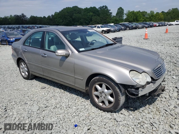 2004 Mercedes-Benz C 240 with VIN WDBRF61J44A551739, listed as a Copart auction lot 55145435 with 82,864 mi miles and Salvage title. Bid and sale history available at DreamBid. Image 4.