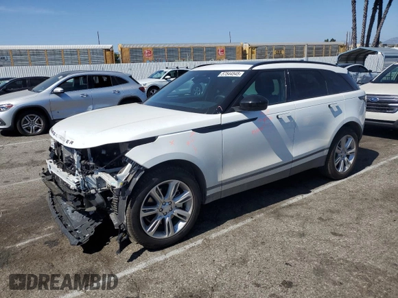 2025 Land Rover Range Rover Velar S with VIN SALYJ2EX0SA804385, listed as a Copart auction lot 57544545 with 2,870 mi miles and Salvage title. Bid and sale history available at DreamBid. Image 1.