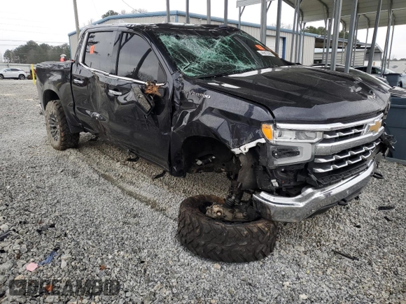 2023 Chevrolet Silverado 1500 LTZ with VIN 2GCUDGED5P1105576, listed as a Copart auction lot 45812305 with 54,760 mi miles and Salvage Title. Bid and sale history available at carsss.com. Image 4.