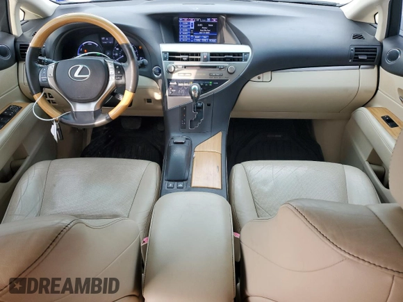 2014 Lexus RX 450h with VIN JTJZB1BA7E2413880, listed as a Copart auction lot 44543315 with 119,351 mi miles and Salvage title. Bid and sale history available at DreamBid. Image 8.