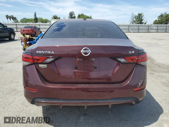 2021 Nissan Sentra SV with VIN 3N1AB8CV0MY203716, listed as a Copart auction lot 52529895 with 58,390 mi miles and Clean title. Bid and sale history available at DreamBid. Image 6.