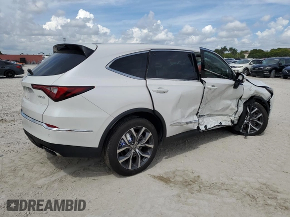2023 Acura MDX w/Technology Package with VIN 5J8YD9H49PL005534, listed as a Copart auction lot 72994894 with 14,950 mi miles and Salvage Title. Bid and sale history available at carsss.com. Image 3.