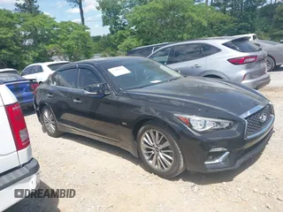 2018 Infiniti Q50 Luxe with VIN JN1EV7AP3JM592406, listed as a IAAI auction lot 42200953 with 51,931 mi miles and . Bid and sale history available at DreamBid. Image 1.