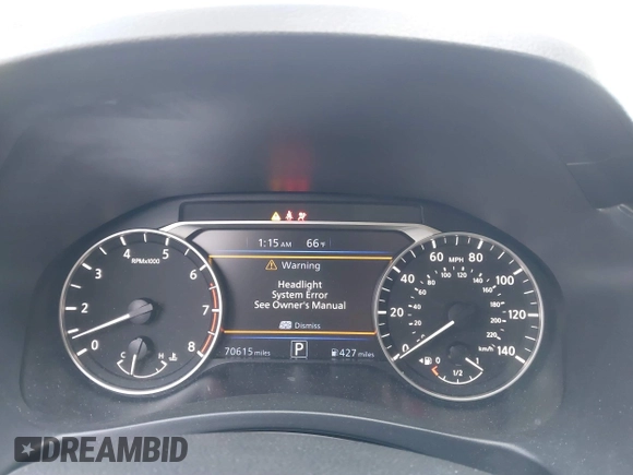 2019 Nissan Altima 2.5 SV with VIN 1N4BL4DV5KC171640, listed as a IAAI auction lot 41845529 with 70,615 mi miles. Bid and sale history available at carsss.com. Image 7.