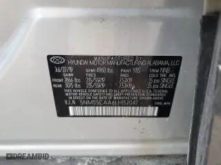 2020 Hyundai Santa Fe Limited with VIN 5NMS5CAA6LH152047, listed as a Copart auction lot 45991195 with 44,824 mi miles and Salvage Title. Bid and sale history available at carsss.com. Image 15.