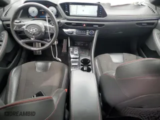 2021 Hyundai Sonata N Line with VIN 5NPEK4JC8MH124655, listed as a Copart auction lot 52017045 with 31,914 mi miles and Clean Title. Bid and sale history available at carsss.com. Image 8.