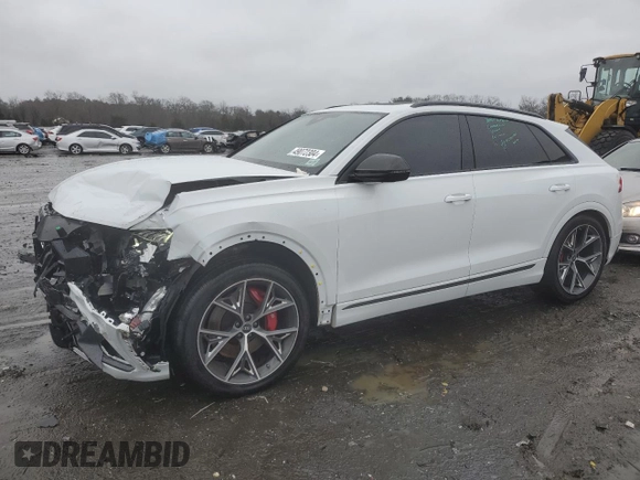 2023 Audi SQ8 Premium Plus z VIN WA1AWBF18PD007077, wystawiony jako Copart lot #49072304 z przebiegiem 27 554 mil mil oraz . Historia ofert i sprzedaży dostępna na DreamBid. Obrazek 1.