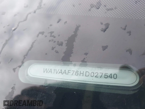 2017 Audi Q7 Prestige z VIN WA1VAAF76HD027540, wystawiony jako IAAI lot #42318658 z przebiegiem 82 619 mil mil oraz . Historia ofert i sprzedaży dostępna na DreamBid. Obrazek 9.