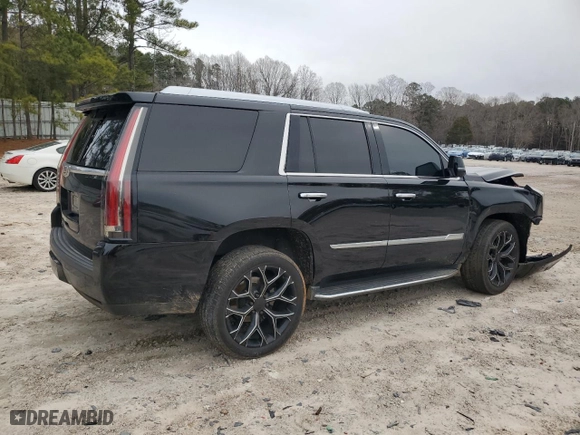 2019 Cadillac Escalade Luxury with VIN 1GYS4BKJ6KR273693, listed as a Copart auction lot 48101575 with 96,150 mi miles and Salvage Title. Bid and sale history available at carsss.com. Image 3.