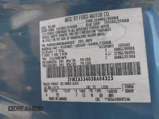 2003 Ford Windstar SEL with VIN 2FMZA53403BA04323, listed as a IAAI auction lot 42600207 with 273,136 mi miles and . Bid and sale history available at DreamBid. Image 9.