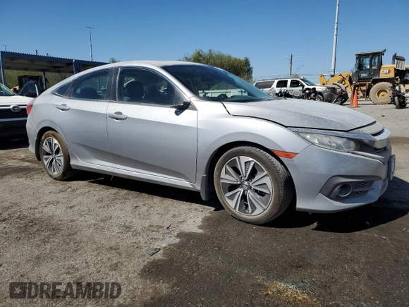 2017 Honda Civic Sedan EX-L with VIN 2HGFC1F7XHH644352, listed as a Copart auction lot 67604814 with 56,972 mi miles and Salvage Title. Bid and sale history available at carsss.com. Image 4.