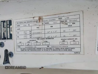 1999 Cadillac DeVille z VIN 1G6KD54Y5XU780836, wystawiony jako IAAI lot #41986180 z przebiegiem Nie podano mil oraz . Historia ofert i sprzedaży dostępna na DreamBid. Obrazek 9.
