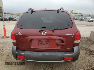 2005 Hyundai Santa Fe GLS with VIN KM8SC73D05U875632, listed as a Copart auction lot 54962394 with 80,394 mi miles and Salvage Title. Bid and sale history available at carsss.com. Image 6.